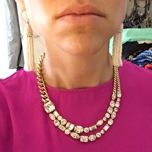 Nicole Miller gold & crystal necklace