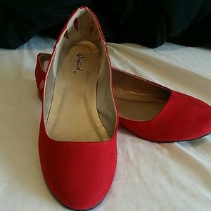 Qupid red ballet flats size 9