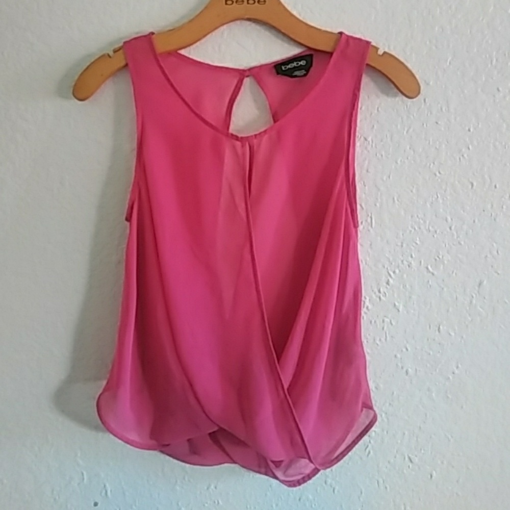 Pink Silk BEBE Blouse