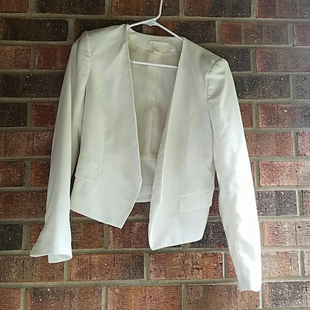 H&M white blazer size 8