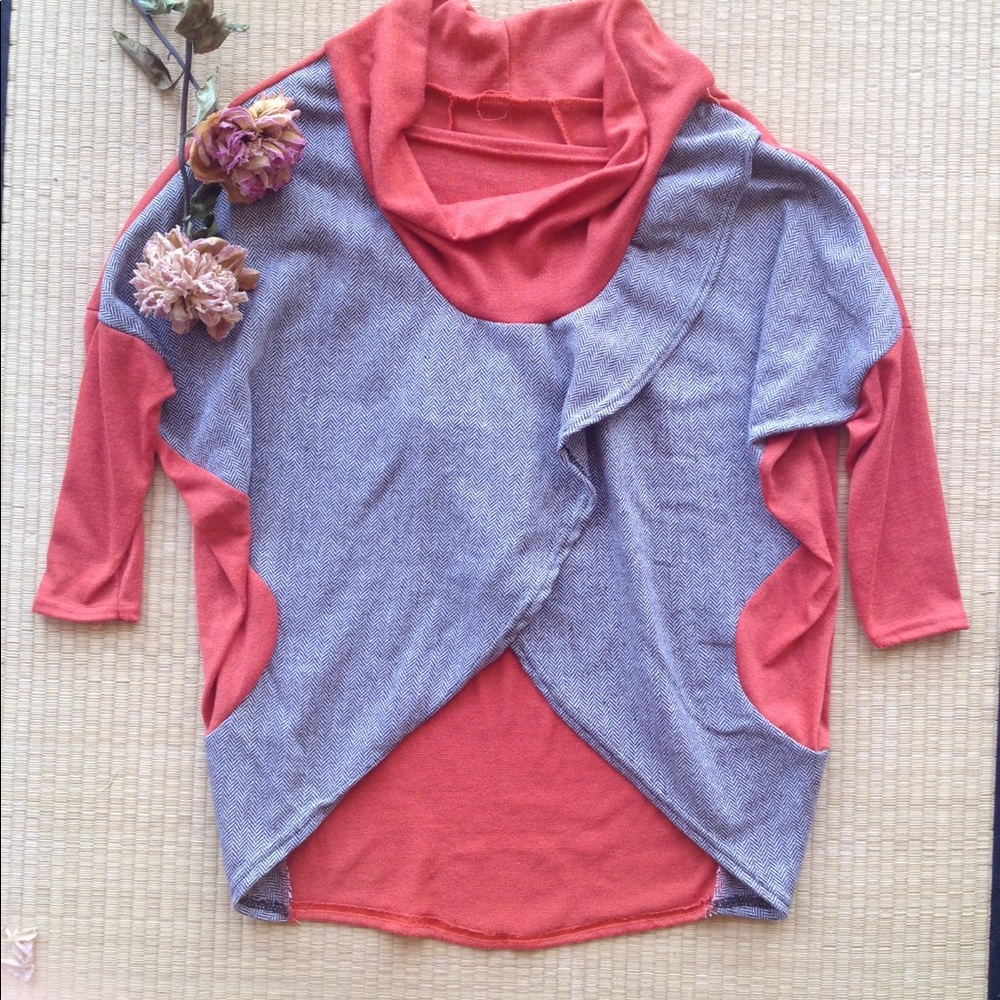 Knitted Cowl Neck Sweater