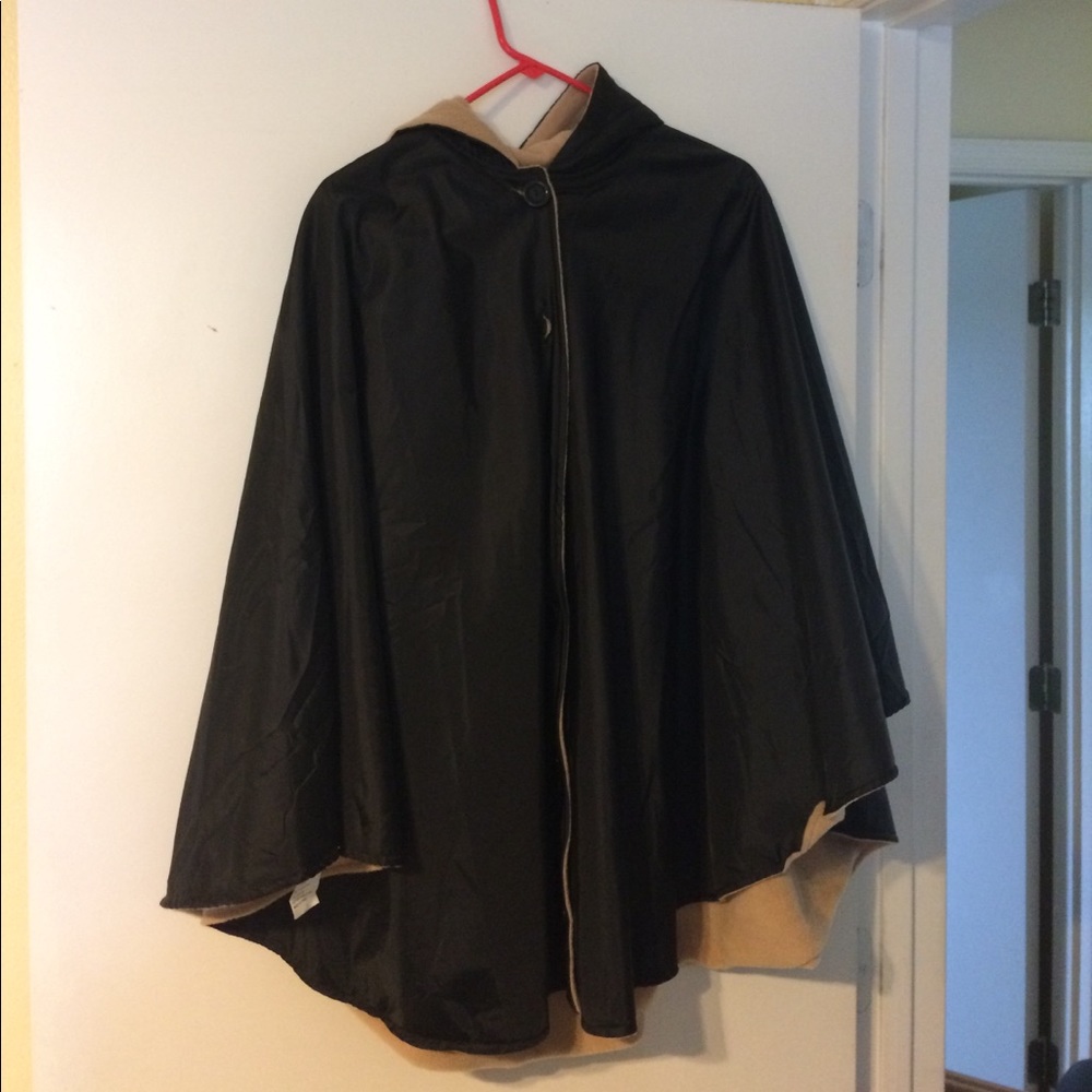 Reversible Hooded Rain Cape