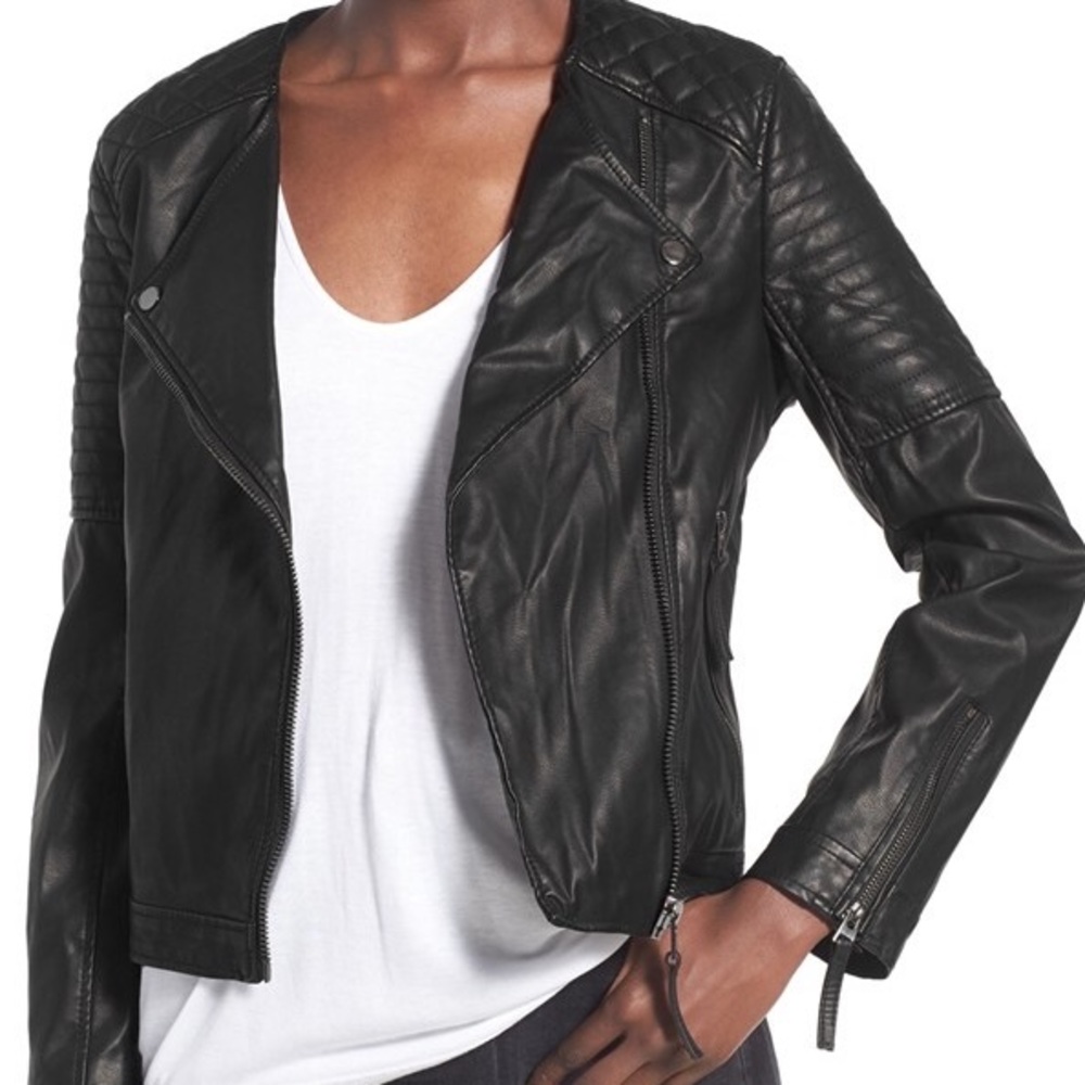 Topshop Leather Motorcycle Jacket