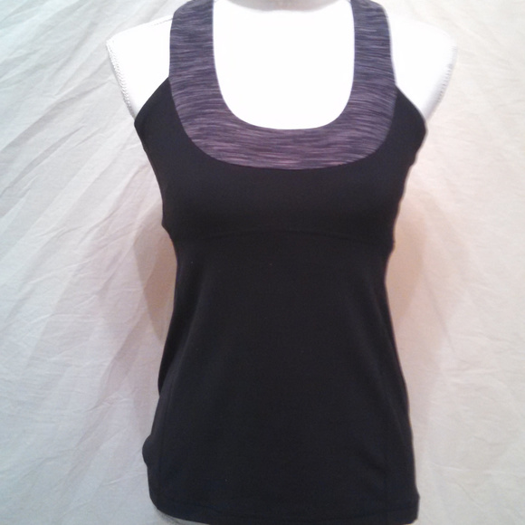 lululemon athletica Tops - Lululemon Black Sccop Neck Racer Back Tank Sz8