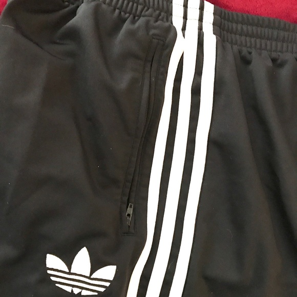 Adidas classic black tri-stripe workout pants S - Picture 4 of 8