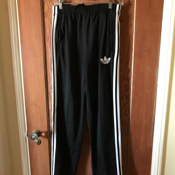 Adidas classic black tri-stripe workout pants S - Picture 5 of 8