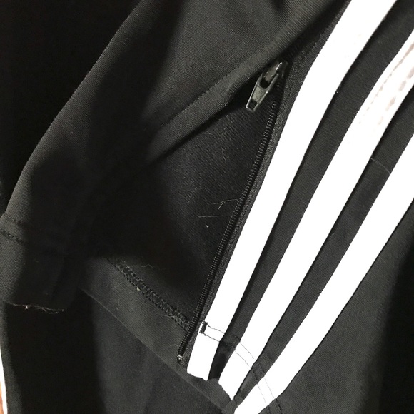 Adidas classic black tri-stripe workout pants S - Picture 7 of 8
