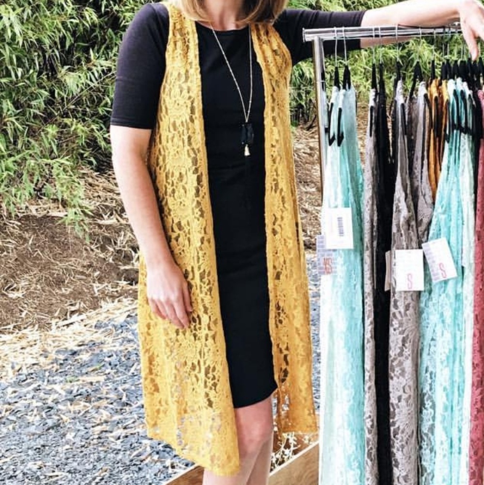 LuLaRoe Mustard Lace Joy