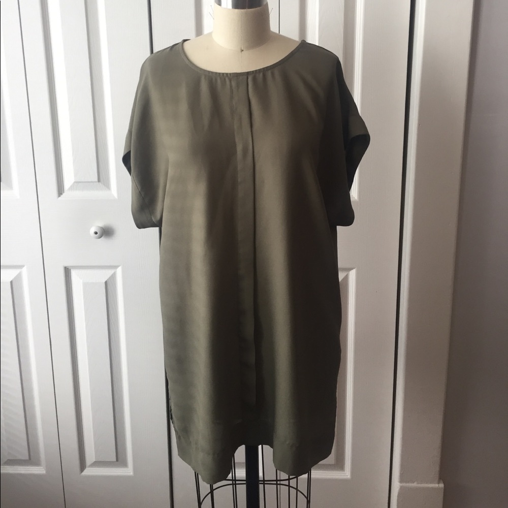 Army green tunic dress