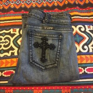 Cowgirl Tuff Jeans. Studded And Ripped. Size 32