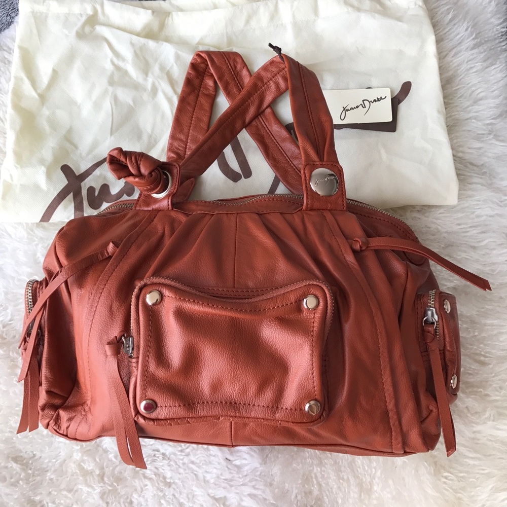 Junior Drake leather satchel handbag
