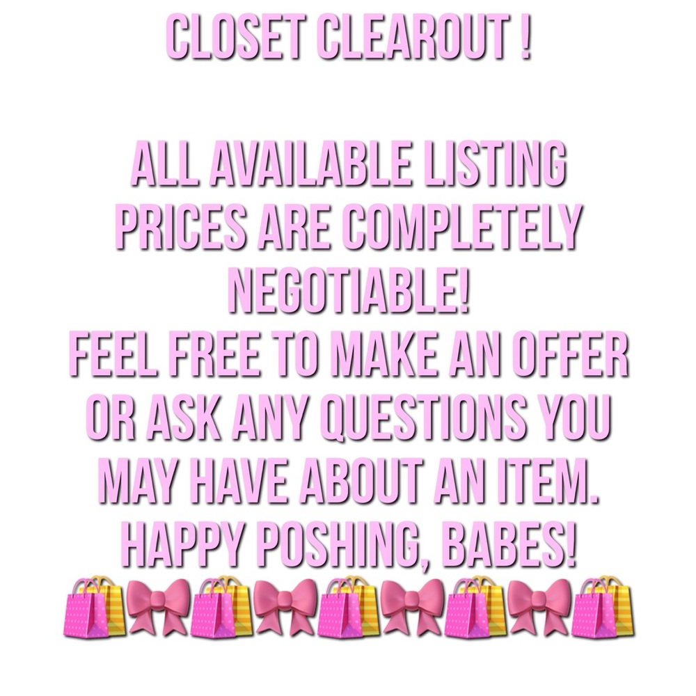 ALL PRICES NEGOTIABLE💘