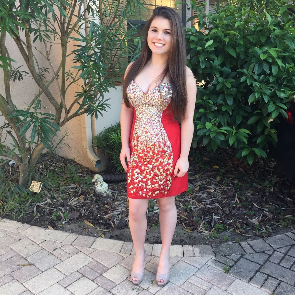 Formal Red Sweetheart Jovani Dress