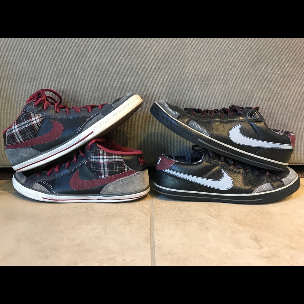 Men's Nike dunks, low top and high top, Size 9