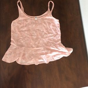 Pink peplum top