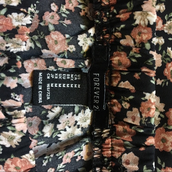 Forever 21 Floral Maxi/Full Length Skirt W/ Slit - Picture 6 of 7