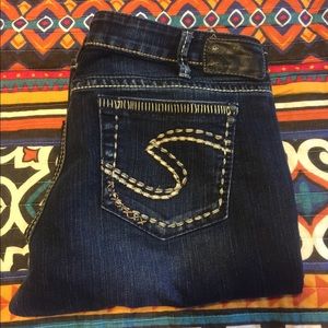 Silver Dark Aiko Jean. Light Stitching 32X33