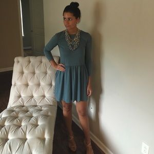 Teal 3/4 sleeve dress