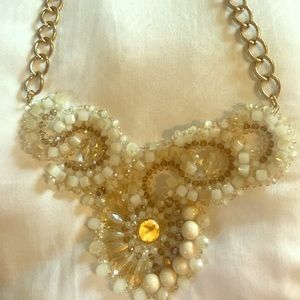 Vintage, hand-beaded statement necklace