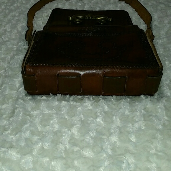 Vintage OOAK Hand Tooled Leather Saddle Bag - Picture 5 of 8