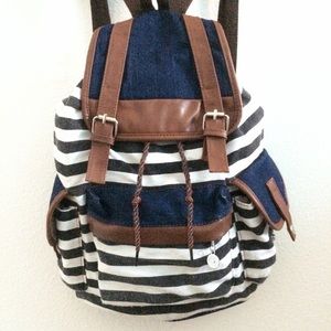 Cute Draw-String Canvas Backpack For Girls