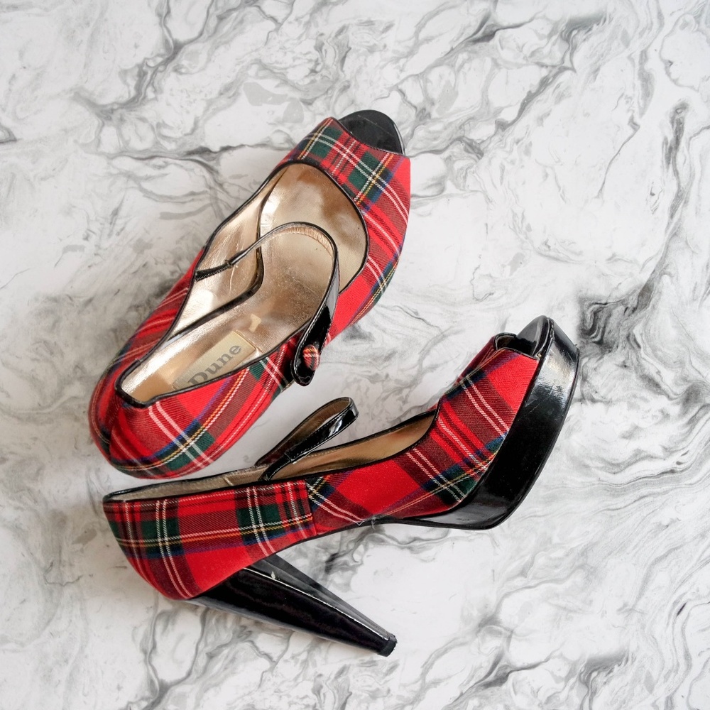 Statement Heels! Tartan Peep Toes