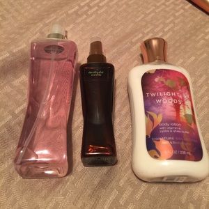 Lotion and body spray from bath and body works