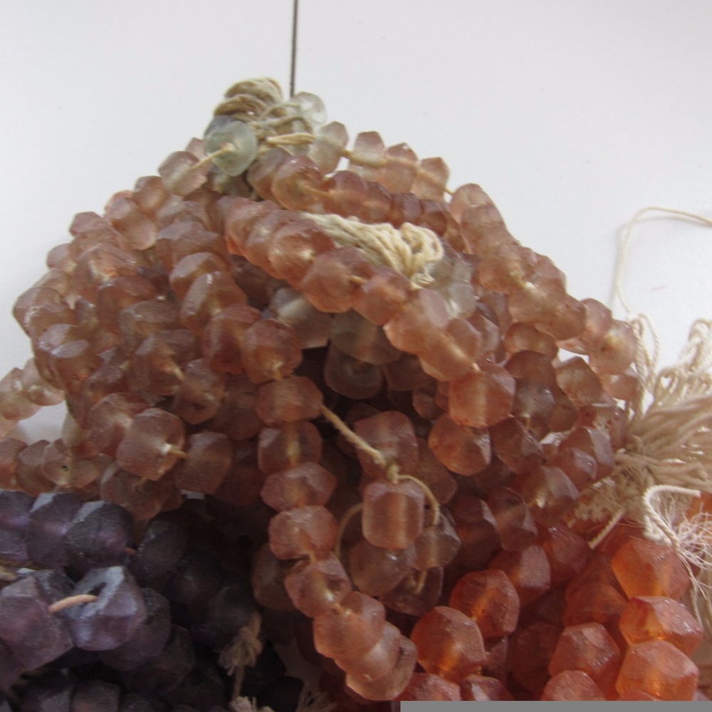 DIY Burnt Orange strand of sea glass beads - Craft