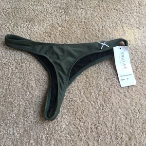 BoutineLA extra cheeky army green bottoms