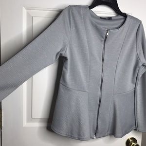 BooHoo Grey Peplum Jacket