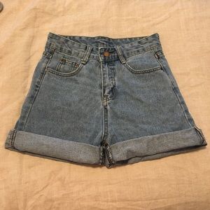 Denim shorts