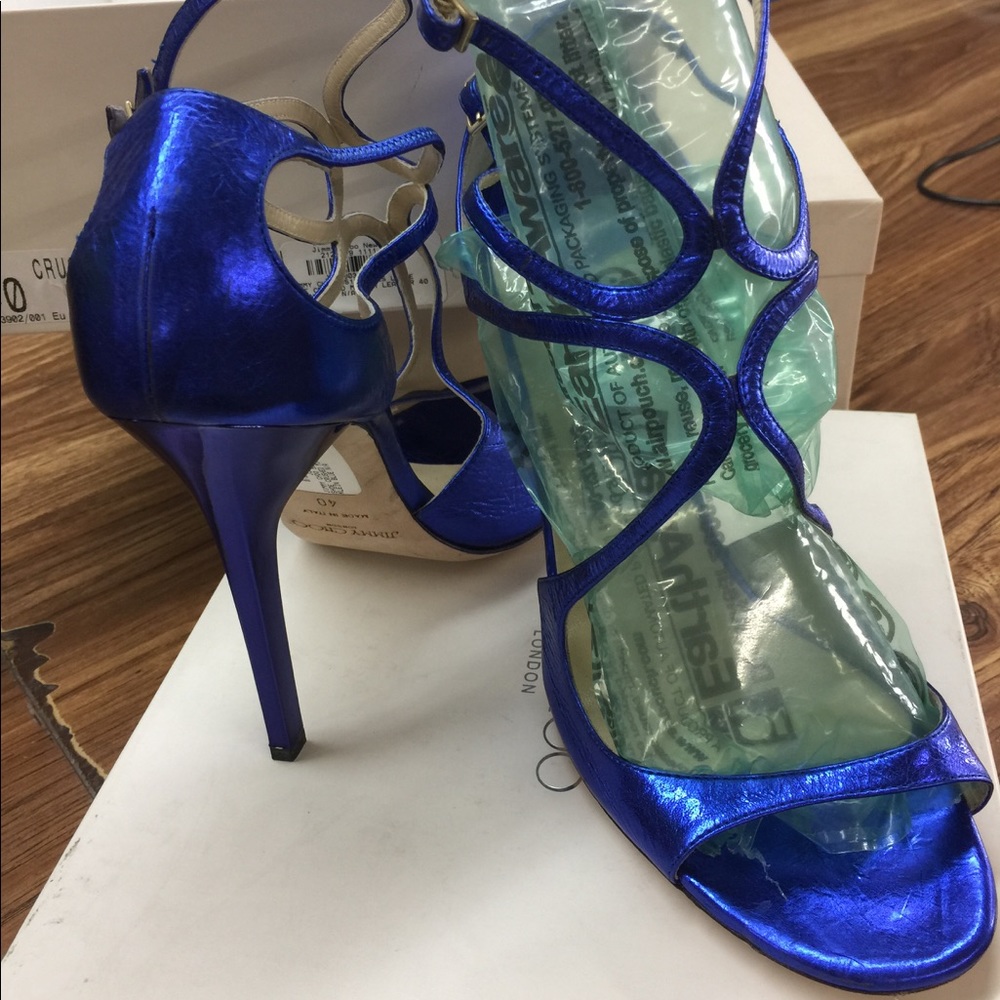 Jimmy Choo Heals in blue- never used.