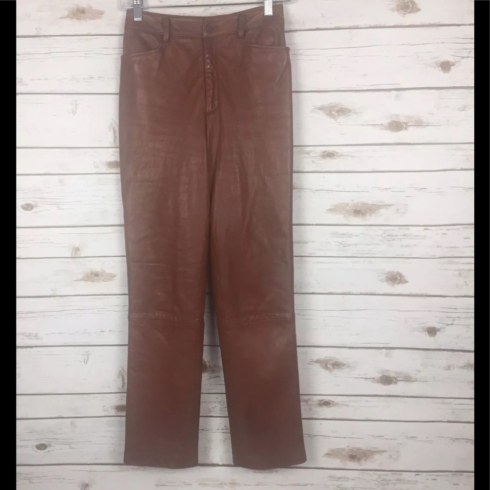 ViNTaGE Linda Allard Leather Lined Pants Sz P0