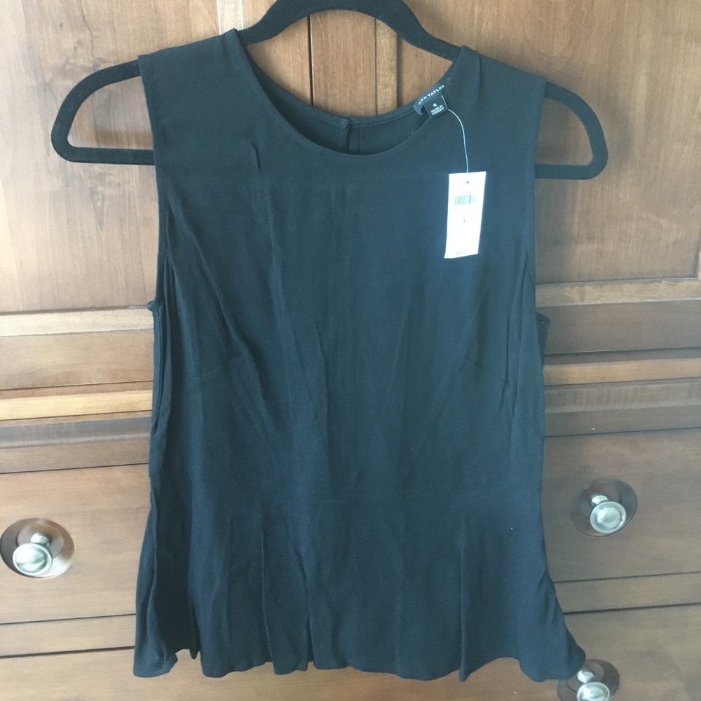 Brand new with Tags Ann Taylor black peplum top 4