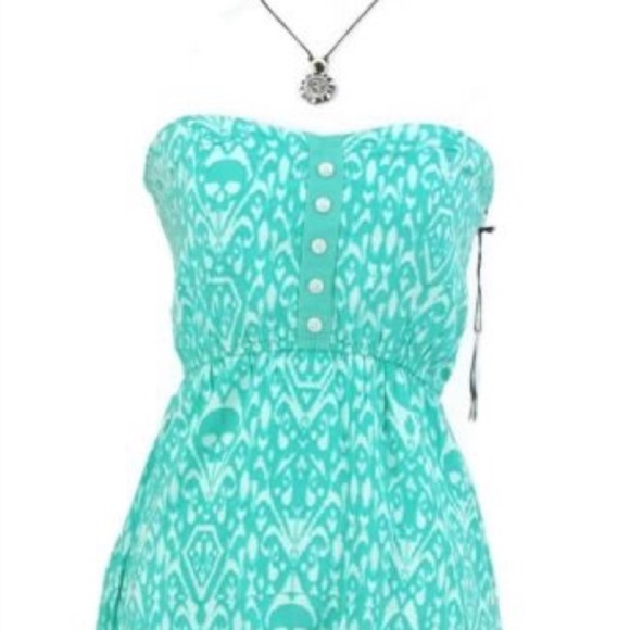 Volcom Aqua Green Dress - Picture 2 of 4