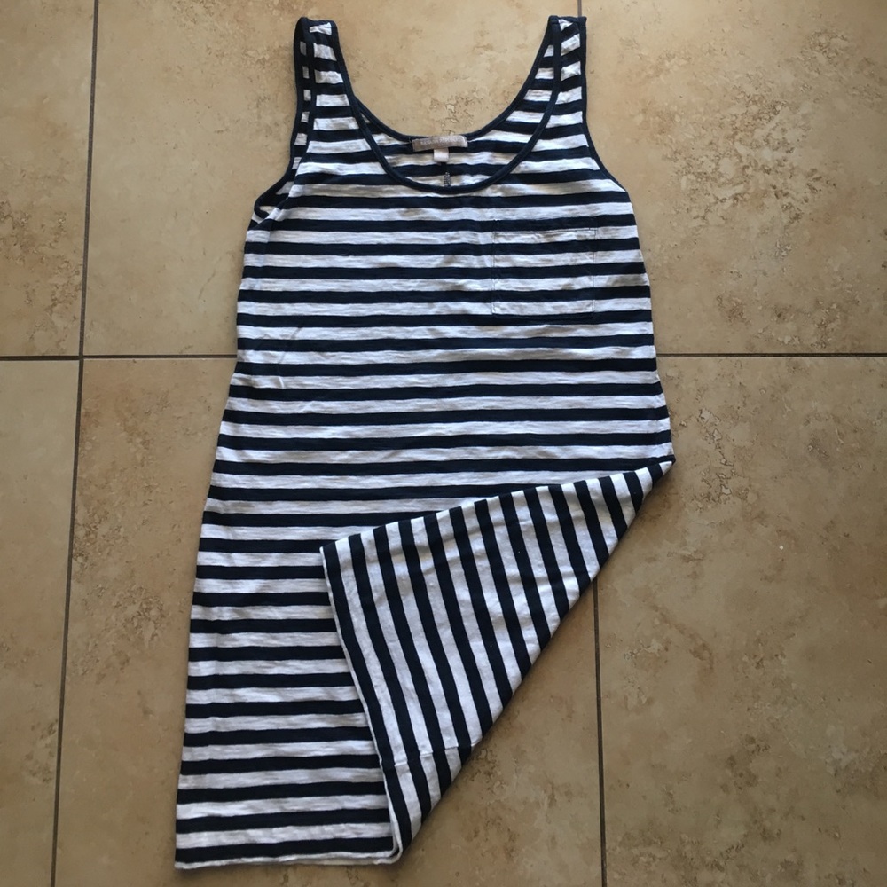 Banana Republic navy striped tank dress size small