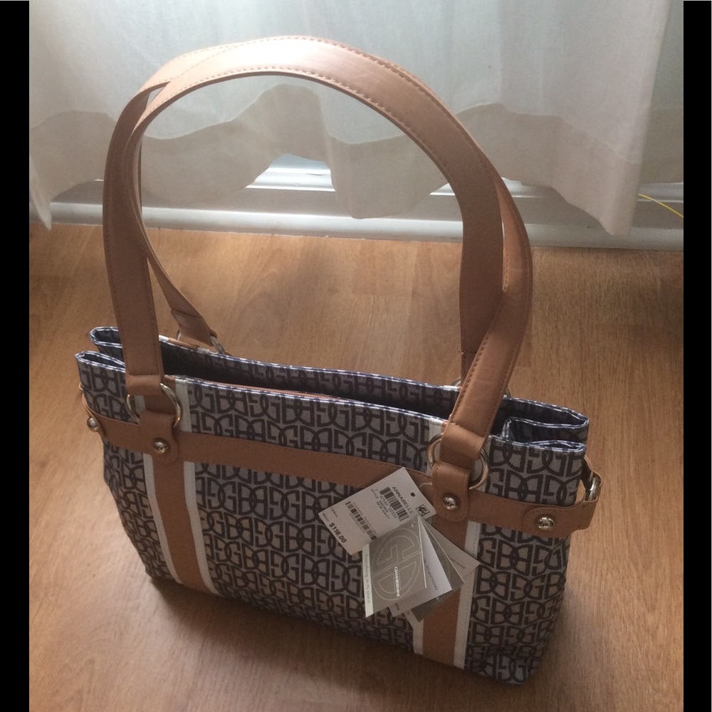 Blue & tan Giani Bernini Tote. NEW!!!!