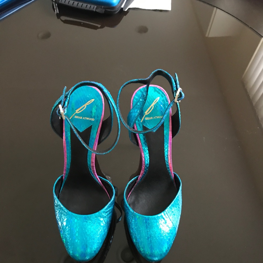 Brand new Brian Atwood Designer python dress shoes