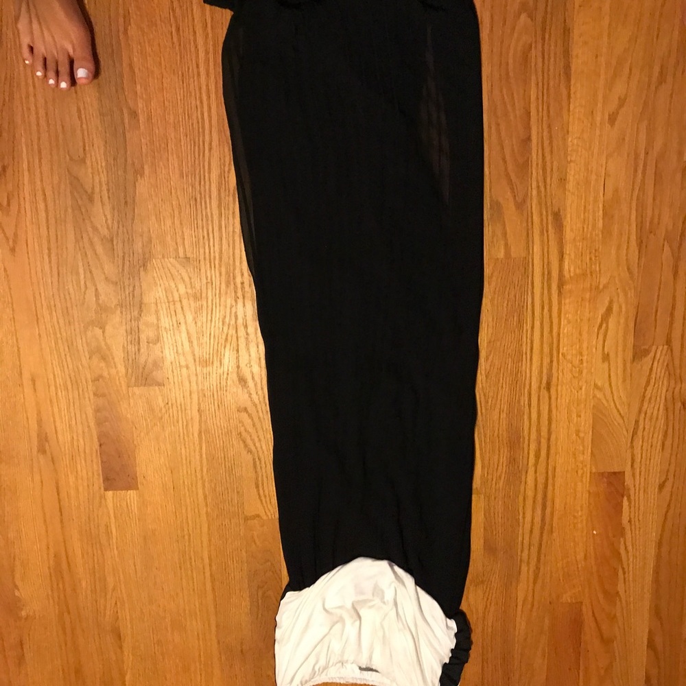 Black and white maxi dress