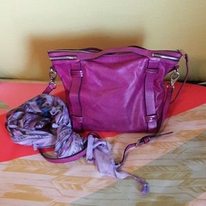 Distressed Leather She+lo Bag