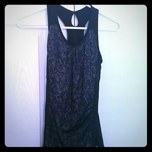 Black, built in bra, workout tank