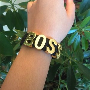 Pre-Loved BCBGEneration BOSS gold + black bracelet