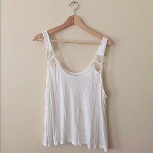 White flowy tank top