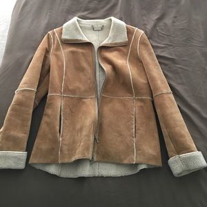 Vintage suede women's coat 100% genuine suede