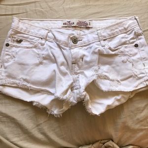 White booty shorts