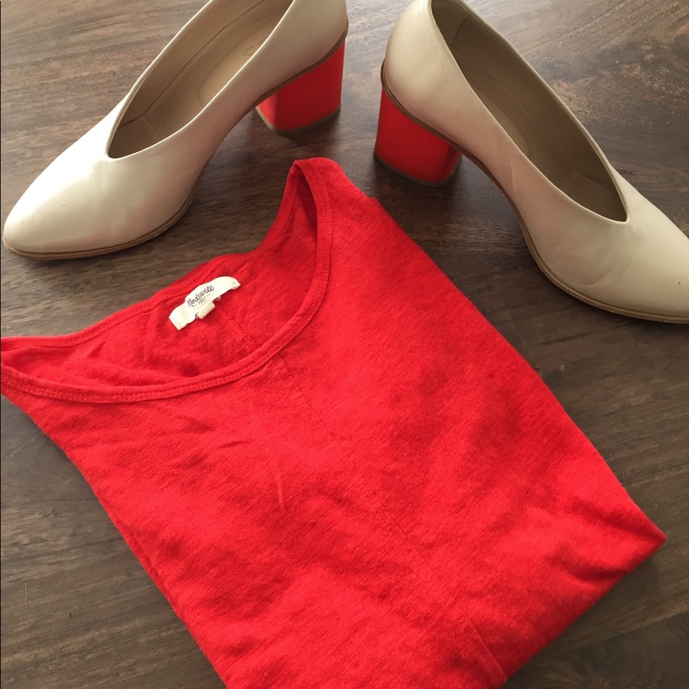 Madewell cap sleeve boxy top