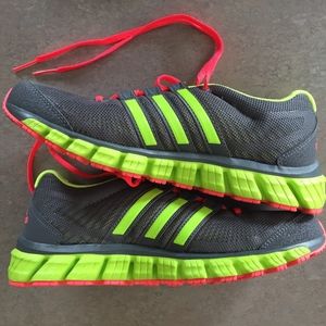 Adidas Running Shoes Neon/Grey (Size 8)