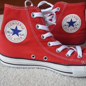 Red High-Top Converse Shoes ❤