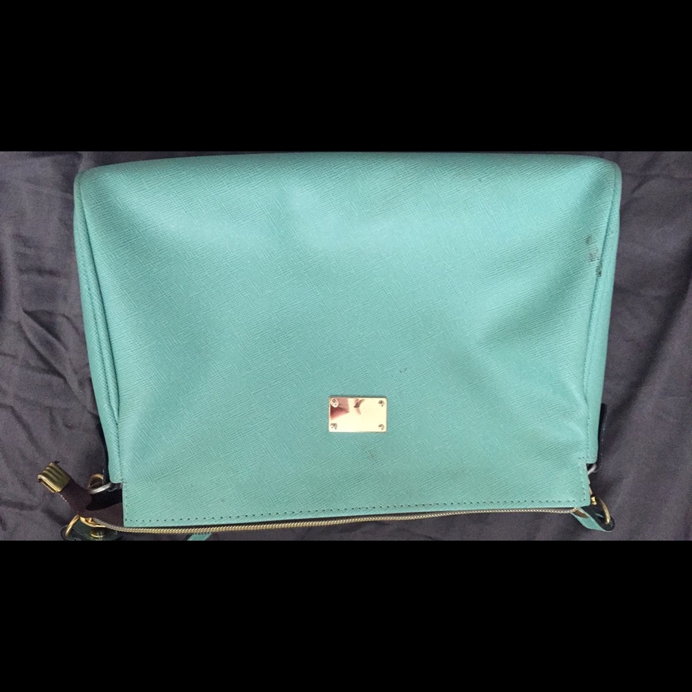 Teal cross body bag