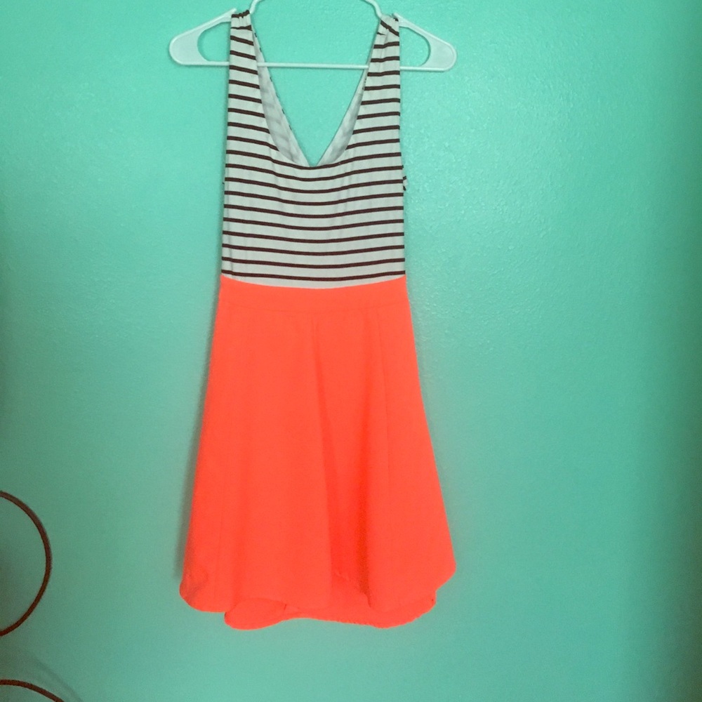 Amazing orange dress shirt and backless